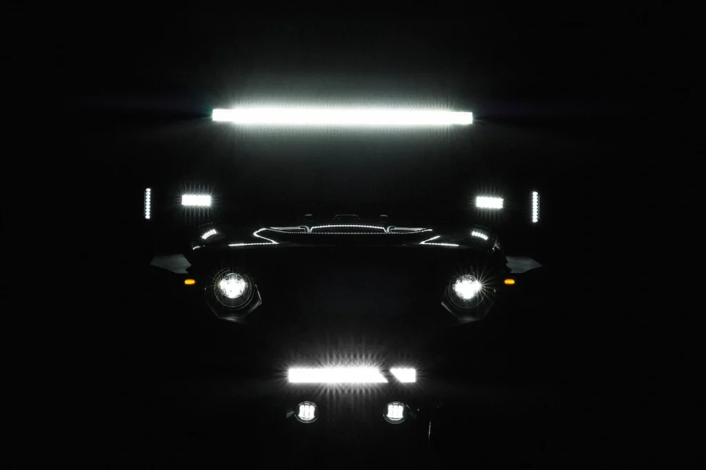 car lights in the dark